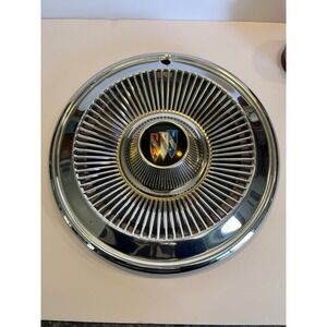 Vintage Buick Hubcap Wheel Cover Tri-Shield Emblem Chrome Turbine Spoke 14 Inch